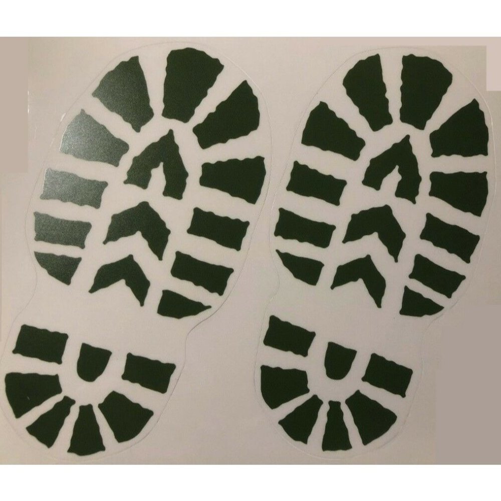 Santa Shoe Footprint Decals Floor Wall Decor Teacher Resource Repositionable